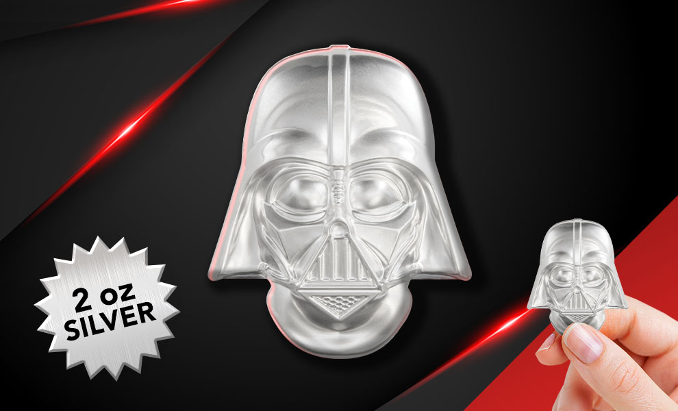 Darth Vader Helmet Coin Star Wars Silver Collectible