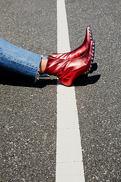 Jeffrey Campbell + Free People Jagger Red Ankle Boot