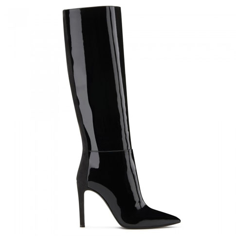 Giuseppe Zanotti - ALBA - Black Leather Women's High-Top Boots