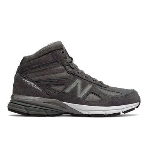 New Balance Made in USA 990v4 Mid Men's Shoes - Grey / Black (MO990GR4 ...