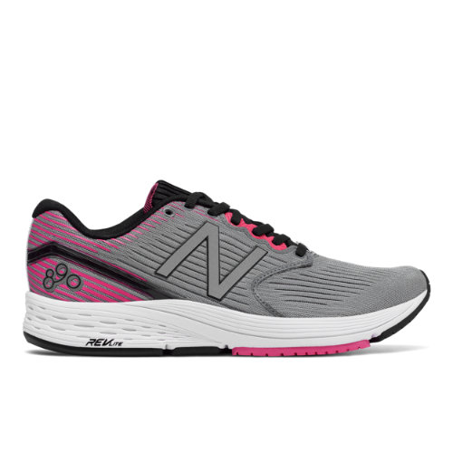 New Balance 890v6 Komen Women's Neutral Cushioned Shoes - Grey / Pink (W890KM6)