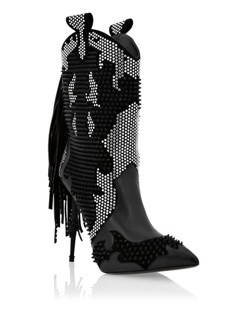 Philipp Plein Women's Boots "COWBOY FRINGE"
