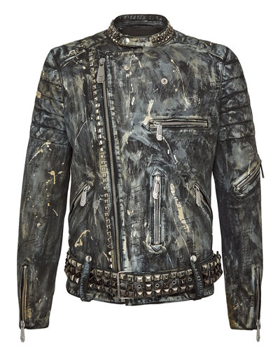 Philipp Plein Leather Jacket "Edgy Biker" Philipp Plein Leather Jacket "Edgy Biker"