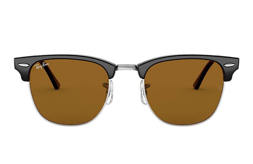 Ray-Ban Clubmaster Classic Black, Brown Lenses - RB3016