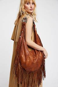 Totem Salvaged Fringe Boho Hobo Bag "Willow"