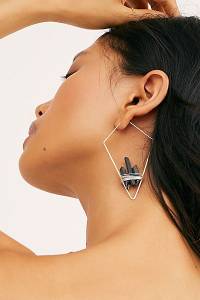 Mint Jewelry Threader Earrings "Geode"