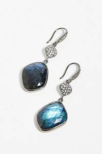 Ela Rae Organic Shape Pave Earring "Boho Jewelry"