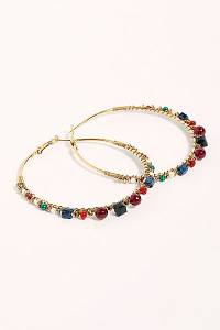 Free People Hoop Earrings "Stone"