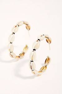 Lena B. Shell Hoop Earrings