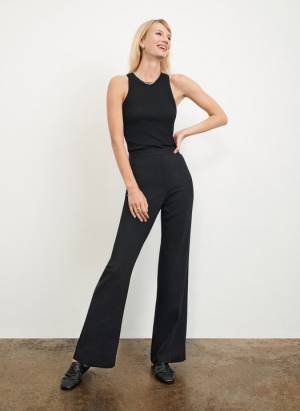 DKNY Women's Wide Leg Pant in Black