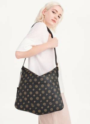 DKNY The Optimist Shoulder Medium Logo in Black