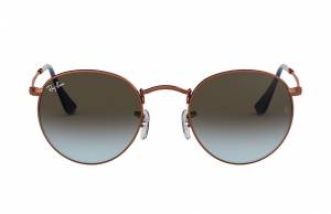 Ray-Ban Round Metal Bronze-Copper, Blue Lenses - RB3447