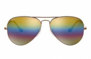 Ray-Ban Aviator Mineral Flash Lenses Bronze-Copper, Yellow Lenses - RB3025