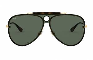 Ray-Ban Blaze Shooter Gold, Green Lenses - RB3581N