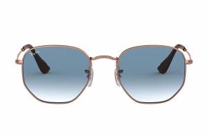 Ray-Ban Hexagonal @collection Bronze-Copper, Blue Lenses - RB3548N