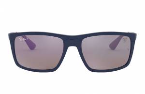 Ray-Ban Rb4228m Scuderia Ferrari Collection Gunmetal, Polarized Blue Lenses - RB4228M