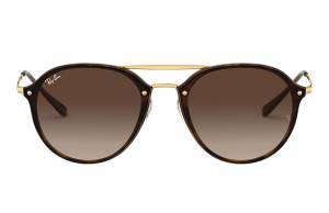 Ray-Ban Blaze Double Bridge Gold, Brown Lenses - RB4292N