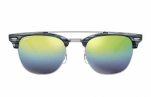 Ray-Ban Clubmaster Double Bridge Blue, Blue Lenses - RB3816