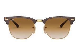 Ray-Ban Clubmaster Metal Tortoise, Brown Lenses - RB3716