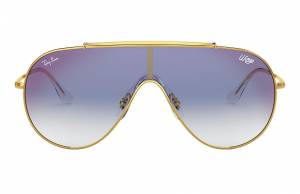 Ray-Ban Wings Gold, Blue Lenses - RB3597