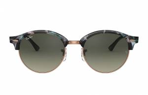 Ray-Ban Clubround Fleck Black, Gray Lenses - RB4246