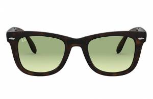 Ray-Ban Wayfarer Folding Gradient Tortoise, Green Lenses - RB4105