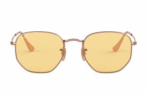 Ray-Ban Hexagonal Washed Evolve Bronze-Copper, Yellow Lenses - RB3548N