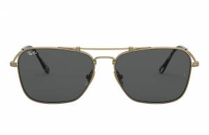 Ray-Ban Caravan Titanium Antique Gold, Gray Lenses - RB8136