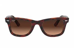Ray-Ban Original Wayfarer Color Mix Low Bridge Fit Red Havana, Pink Lenses - RB2140F
