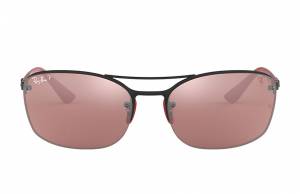 Ray-Ban Rb3617m Scuderia Ferrari Collection Black, Polarized Gray Lenses - RB3617M