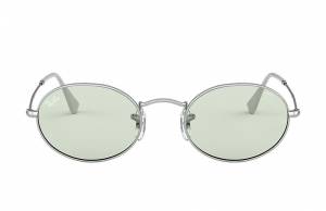 Ray-Ban Oval Solid Evolve Silver, Green Lenses - RB3547