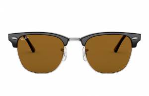 Ray-Ban Clubmaster Classic Black, Brown Lenses - RB3016