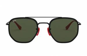 Ray-Ban Rb3748m Scuderia Ferrari Collection Black, Green Lenses - RB3748M