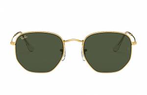 Ray-Ban Hexagonal Legend Gold Gold, Green Lenses - RB3548