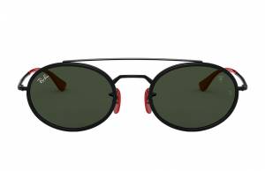 Ray-Ban Rb3847m Scuderia Ferrari Collection Black, Green Lenses - RB3847M