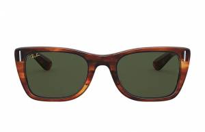 Ray-Ban Caribbean Striped Havana, Green Lenses - RB2248