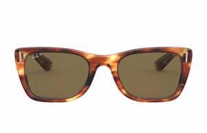 Ray-Ban Caribbean Striped Havana, Polarized Brown Lenses - RB2248