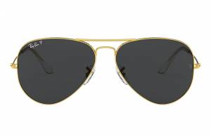 Ray-Ban Aviator Classic Gold, Polarized Black Lenses - RB3025