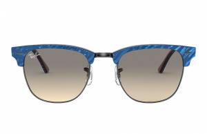 Ray-Ban Clubmaster Marble Wrinkled Blue, Gray Lenses - RB3016