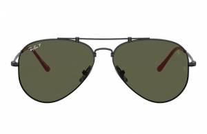 Ray-Ban Scuderia Ferrari Collection Limited Edition Italia Black, Polarized Green Lenses - RB8125M