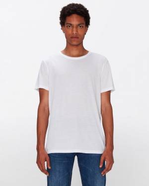 7 For All Mankind Featherweight Cotton Tee in White