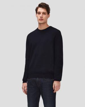 7 For All Mankind Luxe Performance Plus Sweater in Navy