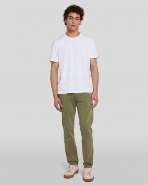 7 For All Mankind Luxe Performance Slimmy Tapered in Olive