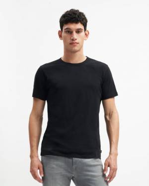7 For All Mankind Featherweight Tee In Black