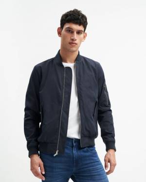7 For All Mankind Tech Bomber Jacket In Navy