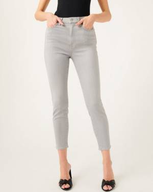 7 For All Mankind High Waist Ankle Skinny In Cromwell Super Light