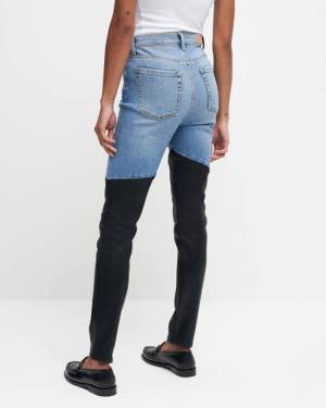 7 For All Mankind Luxe Vintage Pieced Coated High Waist Skinny In Verve