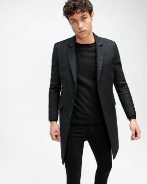 7 For All Mankind Topcoat in Black