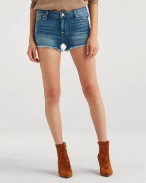 7 For All Mankind Cut Off Short in Ocean Mist