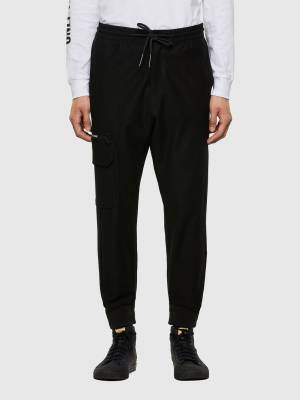 Diesel Men Sweatpants In Jacquard Jersey - Black (0ABAS)